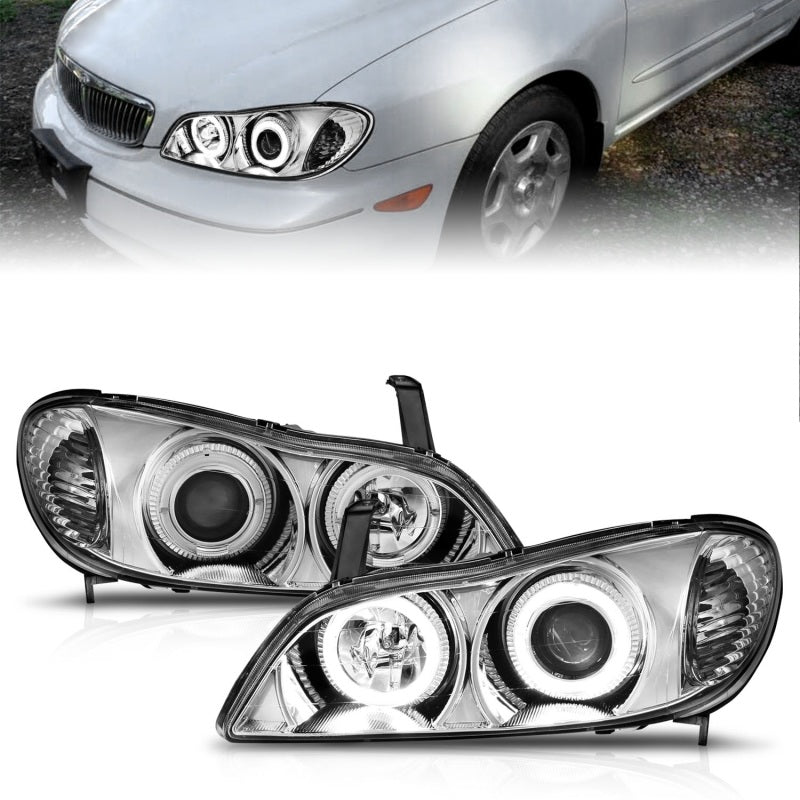 ANZO 2000 - 2004 Infiniti I30 Projector Headlights w/ Halo Chrome - CPC Performance