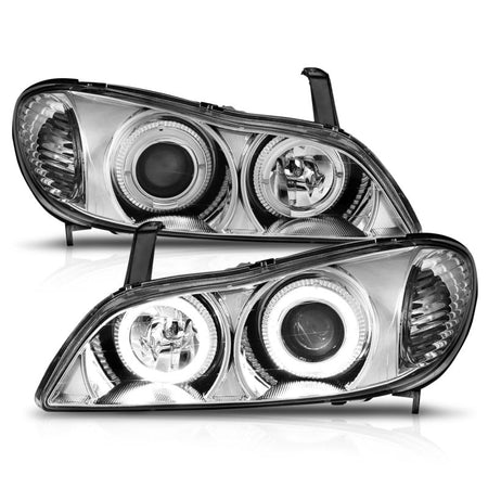 ANZO 2000 - 2004 Infiniti I30 Projector Headlights w/ Halo Chrome - CPC Performance