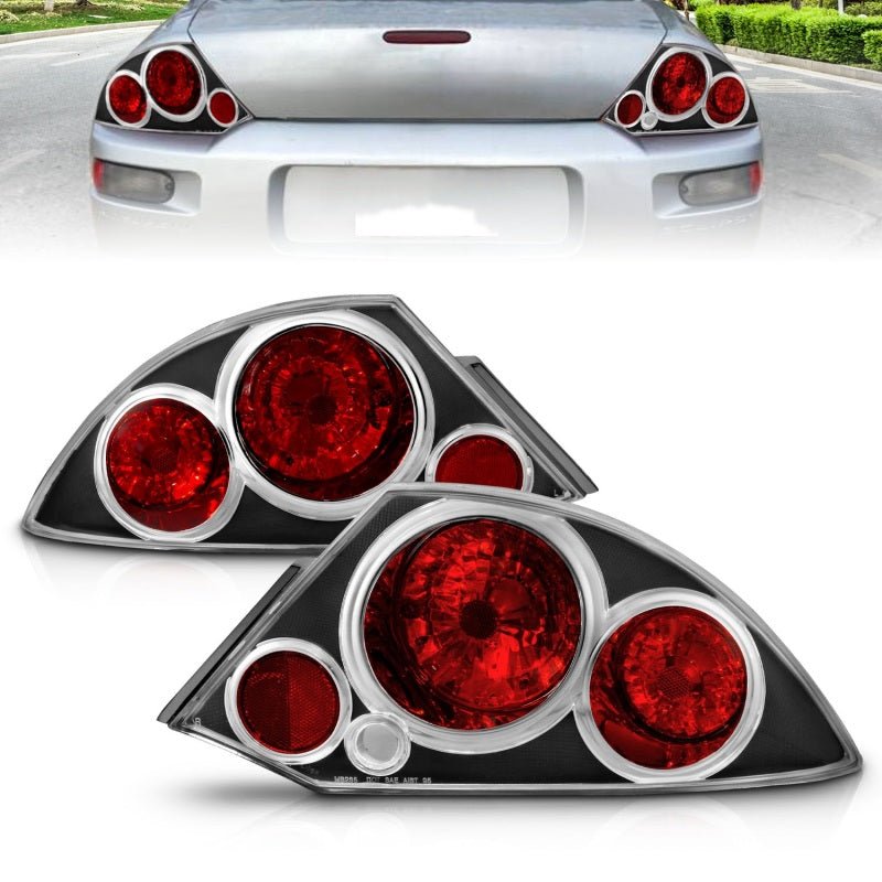 ANZO 2000 - 2005 Mitsubishi Eclipse Taillights Black - CPC Performance