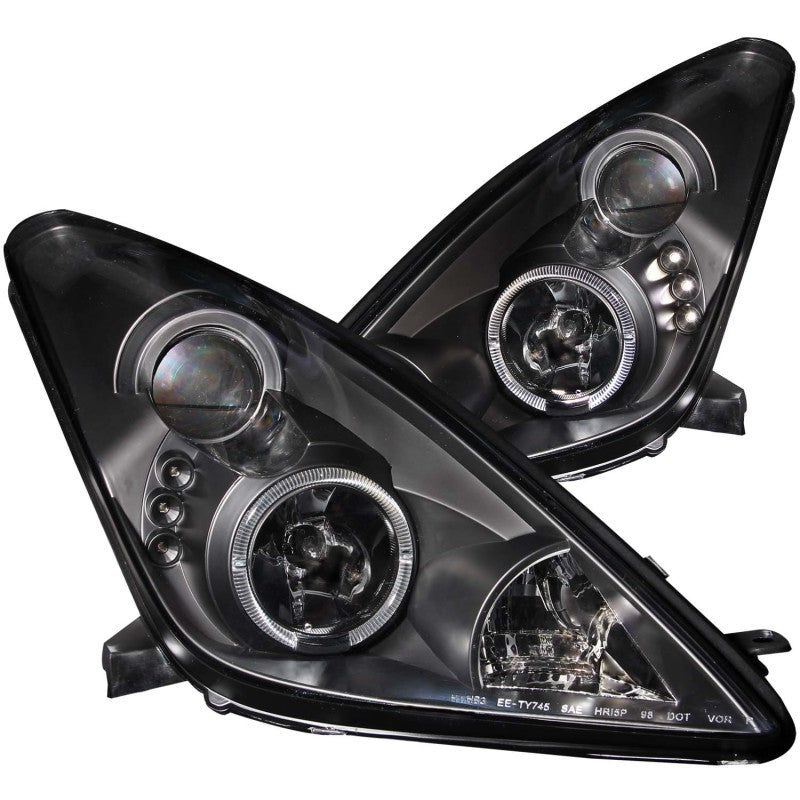 ANZO 2000 - 2005 Toyota Celica Projector Headlights w/ Halo Black - CPC Performance