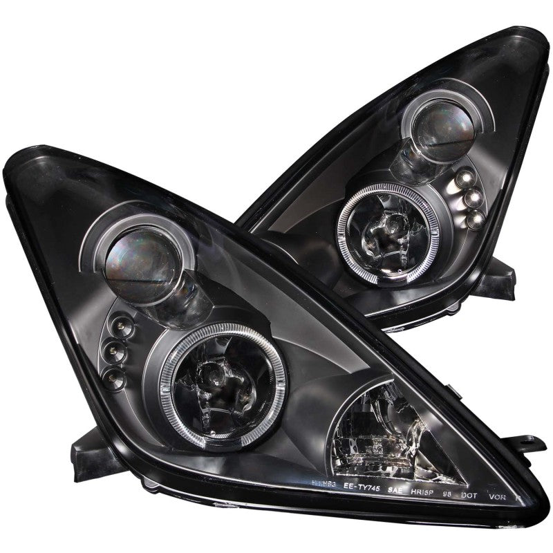 ANZO 2000 - 2005 Toyota Celica Projector Headlights w/ Halo Black - CPC Performance