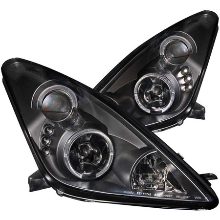 ANZO 2000 - 2005 Toyota Celica Projector Headlights w/ Halo Black - CPC Performance