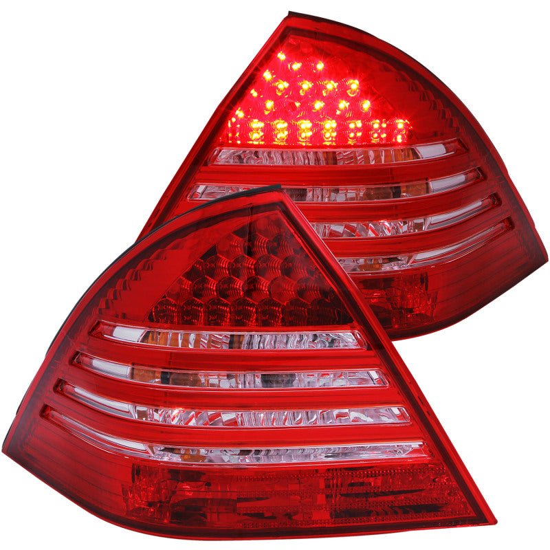 ANZO 2001 - 2004 Mercedes Benz C Class W203 Taillights Red/Smoke - CPC Performance