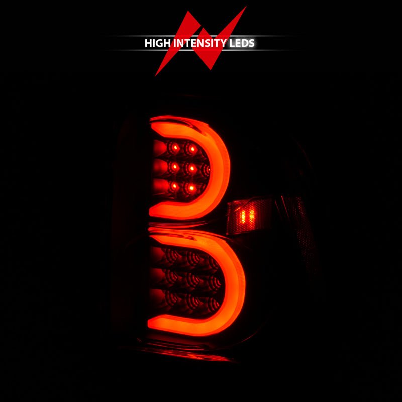 ANZO 2002 - 2009 Chevrolet Trailblazer LED Tail Lights w/ Light Bar Black Housing Smoke Lens - CPC Performance