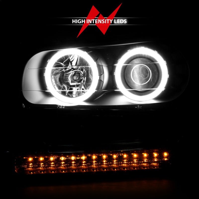 ANZO 2002 - 2009 Chevrolet Trailblazer Projector Headlights w/ Halo Black - CPC Performance