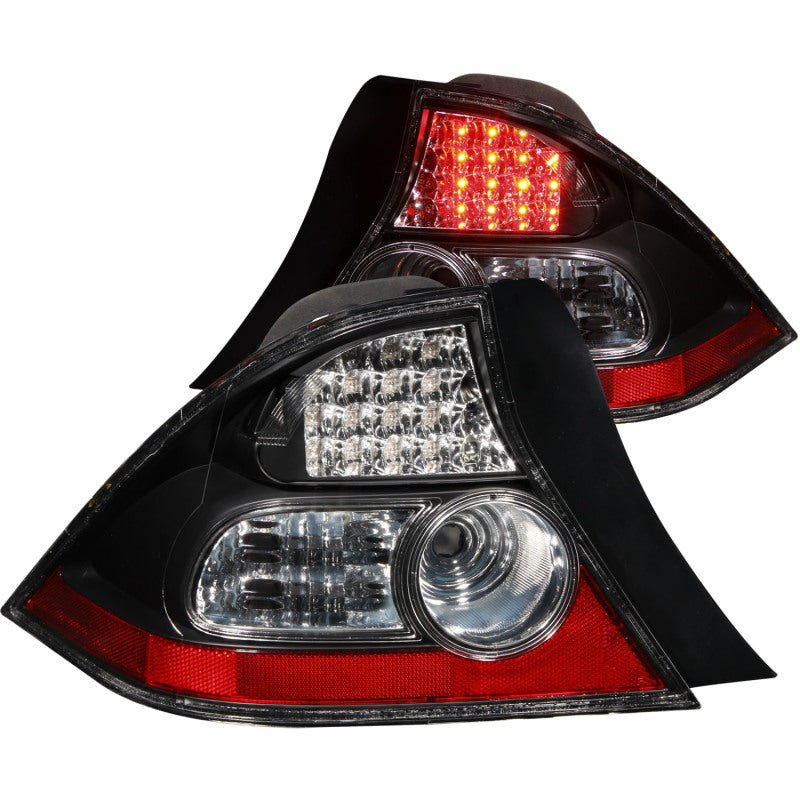 ANZO 2004 - 2005 Honda Civic LED Taillights Black - CPC Performance