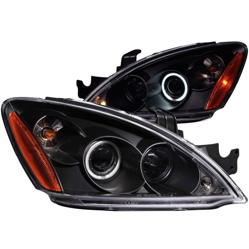 ANZO 2004 - 2007 Mitsubishi Lancer Projector Headlights w/ Halo Black (CCFL) - CPC Performance