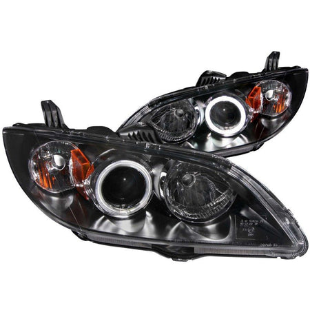 ANZO 2004 - 2008 Mazda 3 Projector Headlights w/ Halo Black (CCFL) - CPC Performance