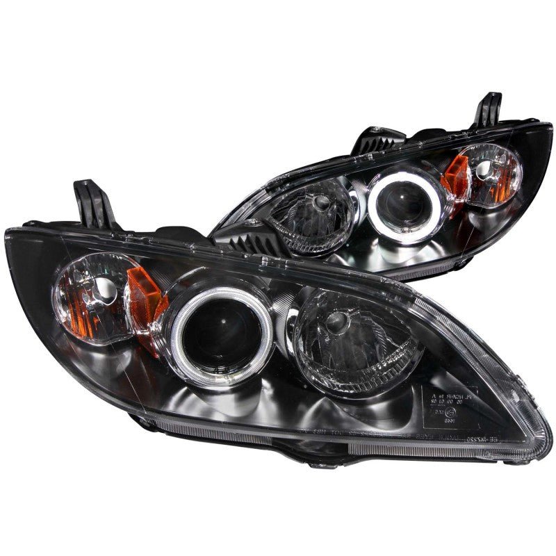 ANZO 2004 - 2008 Mazda 3 Projector Headlights w/ Halo Black (CCFL) - CPC Performance
