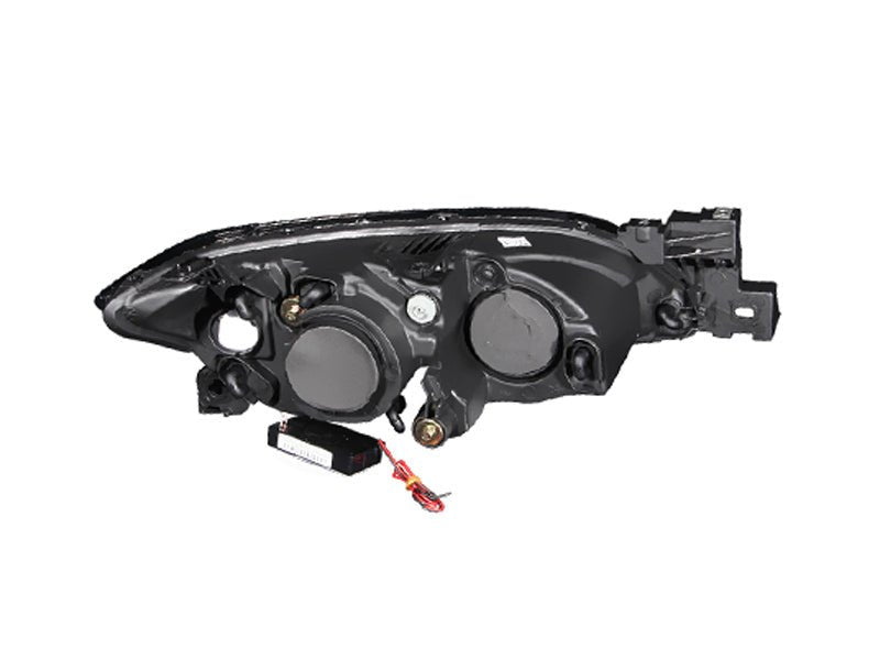 ANZO 2004 - 2008 Mazda 3 Projector Headlights w/ Halo Black (CCFL) - CPC Performance