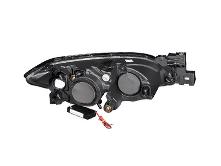 ANZO 2004 - 2008 Mazda 3 Projector Headlights w/ Halo Black (CCFL) - CPC Performance