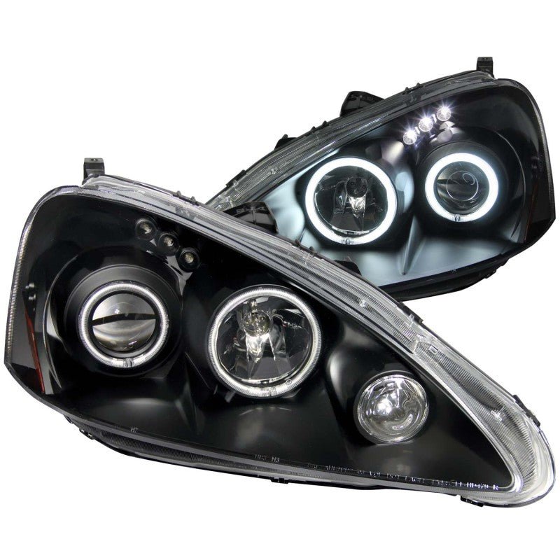 ANZO 2005 - 2006 Acura RSX Projector Headlights w/ Halo Black - CPC Performance