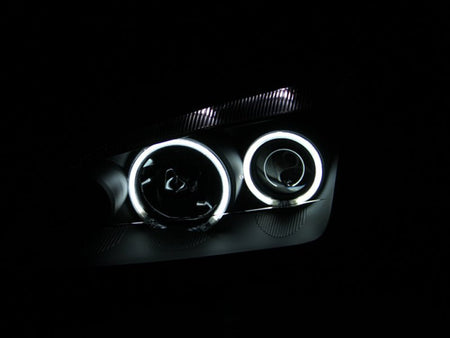 ANZO 2005 - 2007 Ford Focus Projector Headlights w/ Halo Black - CPC Performance