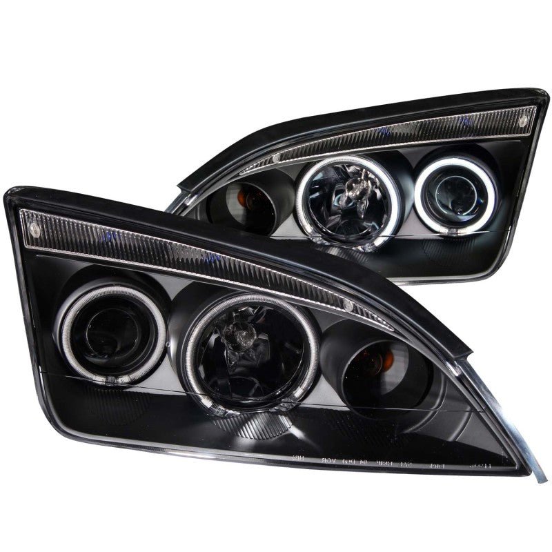 ANZO 2005 - 2007 Ford Focus Projector Headlights w/ Halo Black - CPC Performance
