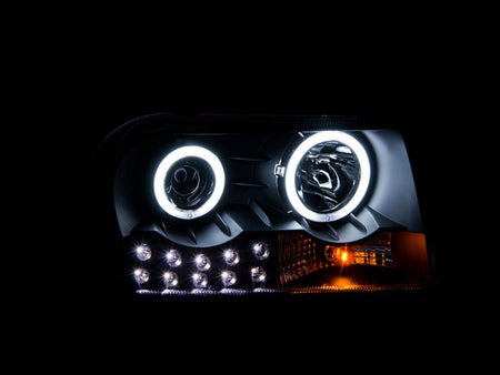 ANZO 2005 - 2010 Chrysler 300 Projector Headlights w/ Halo Black (Does Not Fit S Models) - CPC Performance