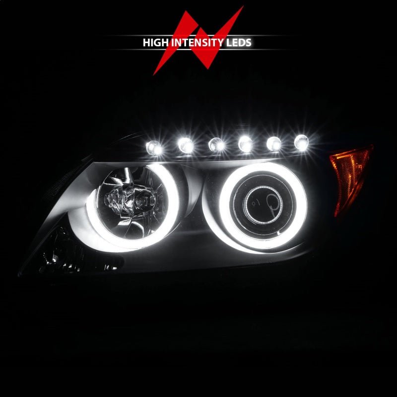 ANZO 2005 - 2010 Scion Tc Projector Headlights w/ Halo Black (CCFL) - CPC Performance