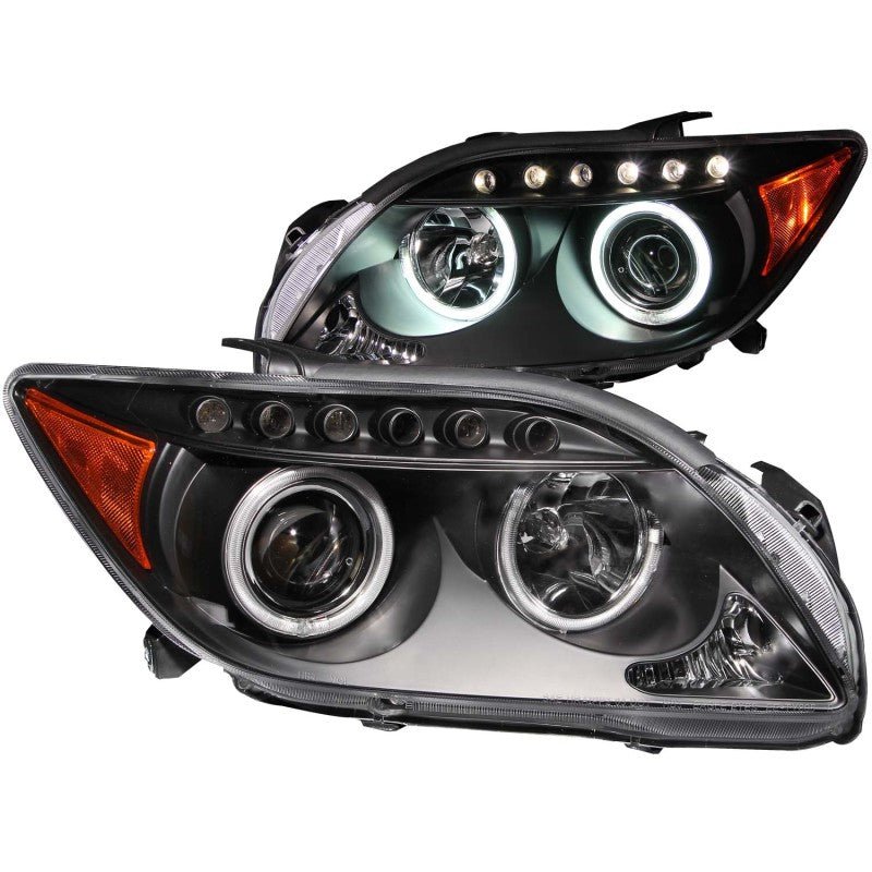 ANZO 2005 - 2010 Scion Tc Projector Headlights w/ Halo Black (CCFL) - CPC Performance