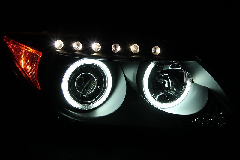 ANZO 2005 - 2010 Scion Tc Projector Headlights w/ Halo Black (CCFL) - CPC Performance