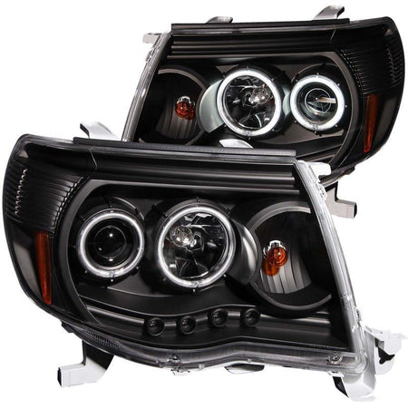 ANZO 2005 - 2011 Toyota Tacoma Projector Headlights w/ Halo Black - CPC Performance