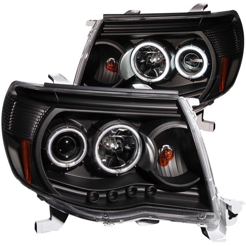 ANZO 2005 - 2011 Toyota Tacoma Projector Headlights w/ Halo Black - CPC Performance