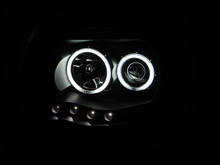 ANZO 2005 - 2011 Toyota Tacoma Projector Headlights w/ Halo Black - CPC Performance