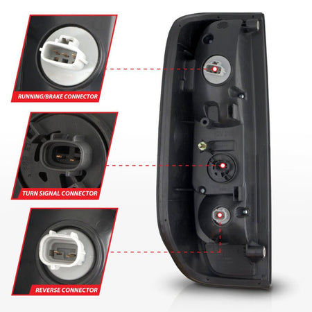 ANZO 2005 - 2021 Nissan Frontier LED Taillights Black Housing/Clear Lens - CPC Performance