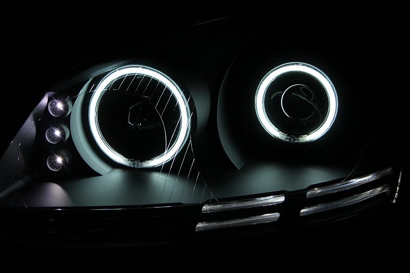 ANZO 2006 - 2009 Volkswagen Rabbit Projector Headlights w/ Halo Black (CCFL) - CPC Performance