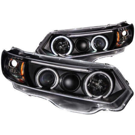 ANZO 2006 - 2011 Honda Civic Projector Headlights w/ Halo Black (CCFL) - CPC Performance