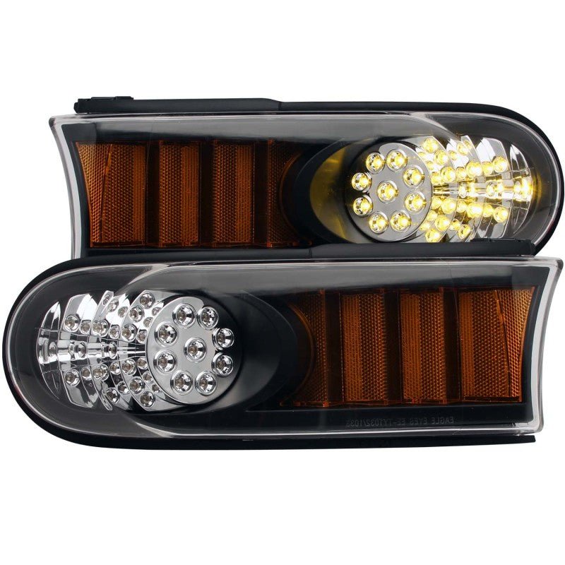 ANZO 2007 - 2013 Toyota Fj Cruiser LED Parking Lights Black w/ Amber Reflector - CPC Performance