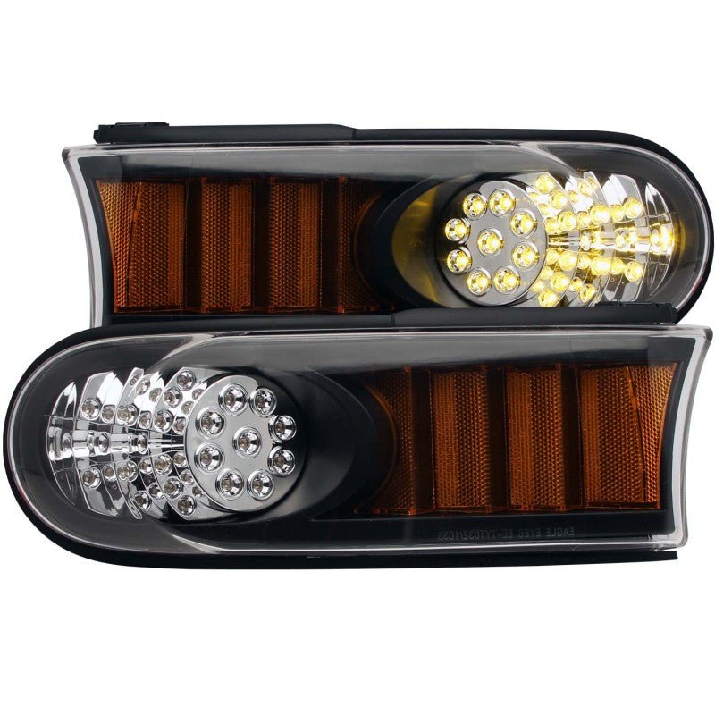 ANZO 2007 - 2013 Toyota Fj Cruiser LED Parking Lights Black w/ Amber Reflector - CPC Performance