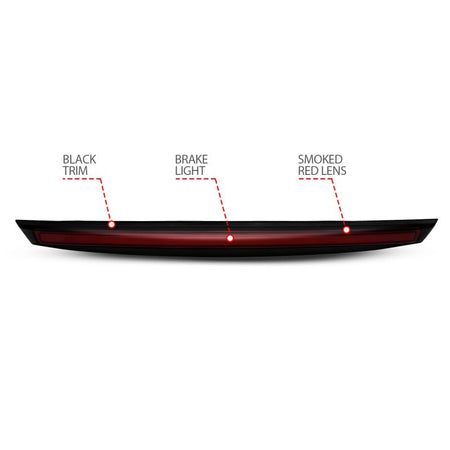 ANZO 2007 - 2014 Chevrolet Suburban 1500 LED 3rd Brake Light Black Housing Smoke Lens w/ Spoiler 1pc - CPC Performance