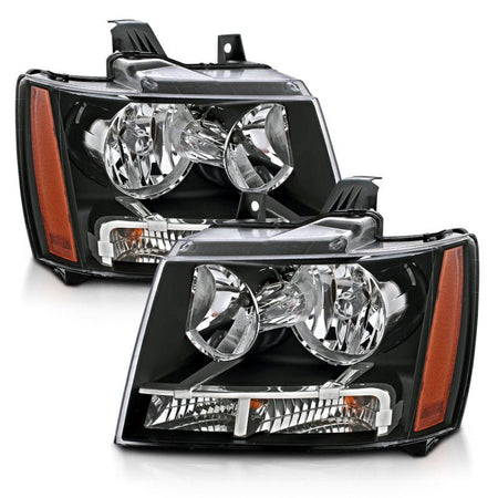 ANZO 2007 - 2014 Chevrolet Tahoe/Suburban Crystal Headlights Black - CPC Performance