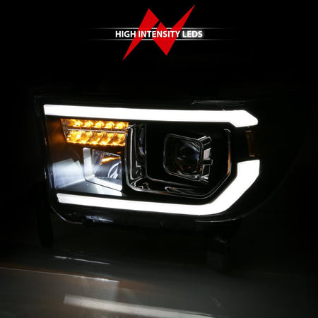 ANZO 2007 - 2014 Toyota Tundra Projector Light Bar H.L Black Amber(Led High Beam) (Halogen Version) - CPC Performance