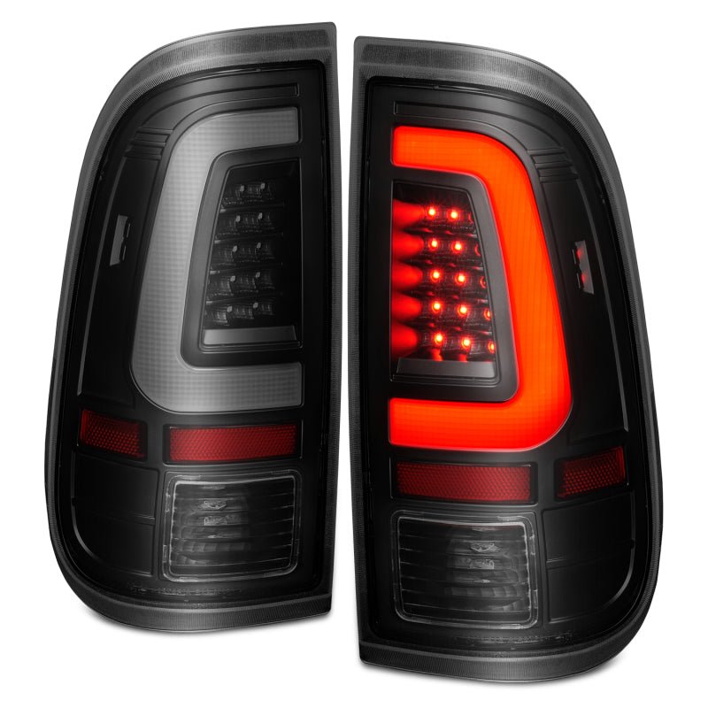 ANZO 2008 - 2016 Ford F - 250 LED Tail w/ Lights Bar Black Housing Smoke Lens - CPC Performance