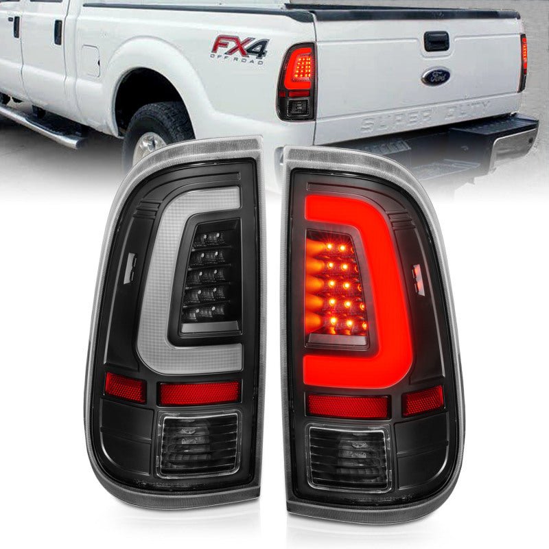 ANZO 2008 - 2016 Ford F - 250 LED Taillights Black Housing Clear Lens (Pair) - CPC Performance