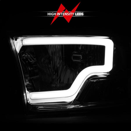 ANZO 2009 - 2018 Dodge Ram 1500/ 2500/ 3500 Crystal Headlights w/ Light Bar Chrome Housing - CPC Performance