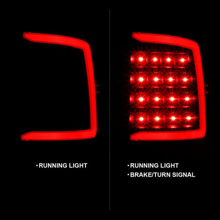 ANZO 2009 - 2018 Dodge Ram 1500 LED Taillight Plank Style Black w/Smoke Lens - CPC Performance