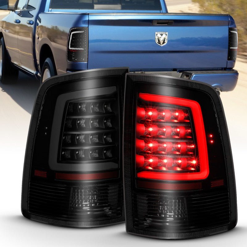 ANZO 2009 - 2018 Dodge Ram 1500 LED Taillight Plank Style Black w/Smoke Lens - CPC Performance