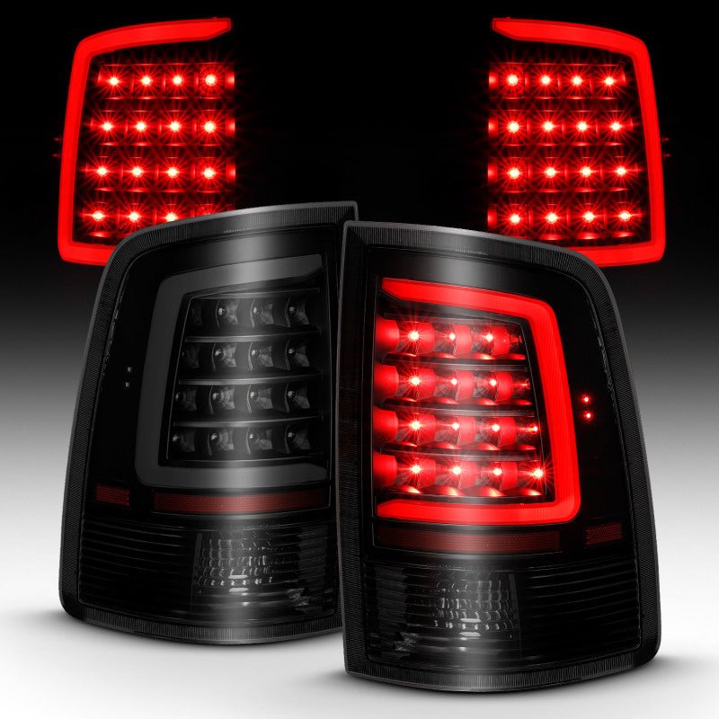 ANZO 2009 - 2018 Dodge Ram 1500 LED Taillight Plank Style Black w/Smoke Lens - CPC Performance