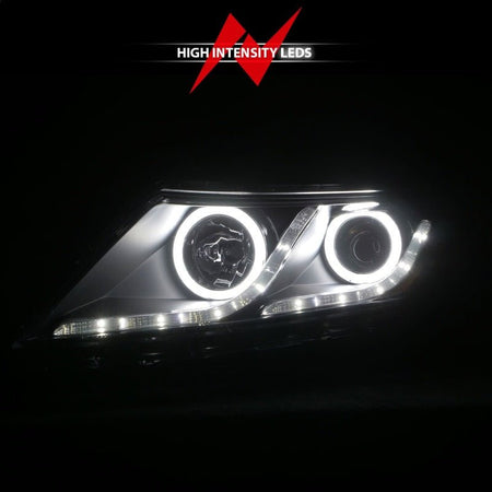 ANZO 2011 - 2013 Kia Optima Projector Headlights w/ Halo Black (CCFL) - CPC Performance