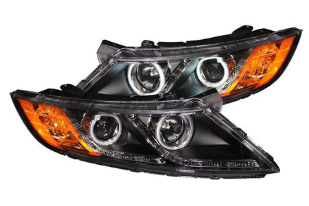 ANZO 2011 - 2013 Kia Optima Projector Headlights w/ Halo Black (CCFL) - CPC Performance