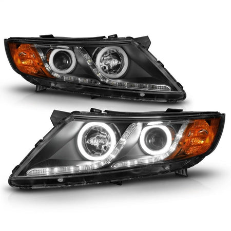 ANZO 2011 - 2013 Kia Optima Projector Headlights w/ Halo Black (CCFL) - CPC Performance