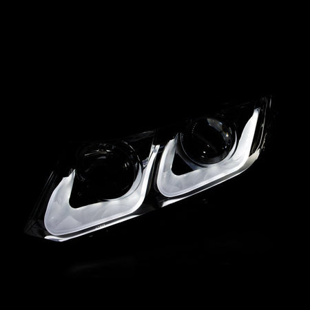 ANZO 2012 - 2015 Honda Civic Projector Headlights w/ U - Bar Black - CPC Performance