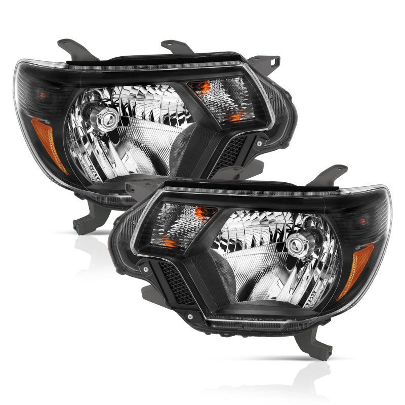 ANZO 2012 - 2015 Toyota Tacoma Crystal Headlights Black - CPC Performance