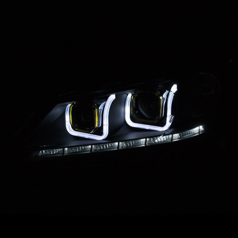 ANZO 2013 - 2015 Honda Accord (4dr ONLY) Projector Headlights w/ U - Bar Black - CPC Performance