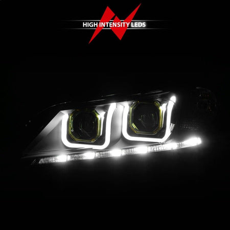 ANZO 2013 - 2015 Honda Accord (4dr ONLY) Projector Headlights w/ U - Bar Black - CPC Performance
