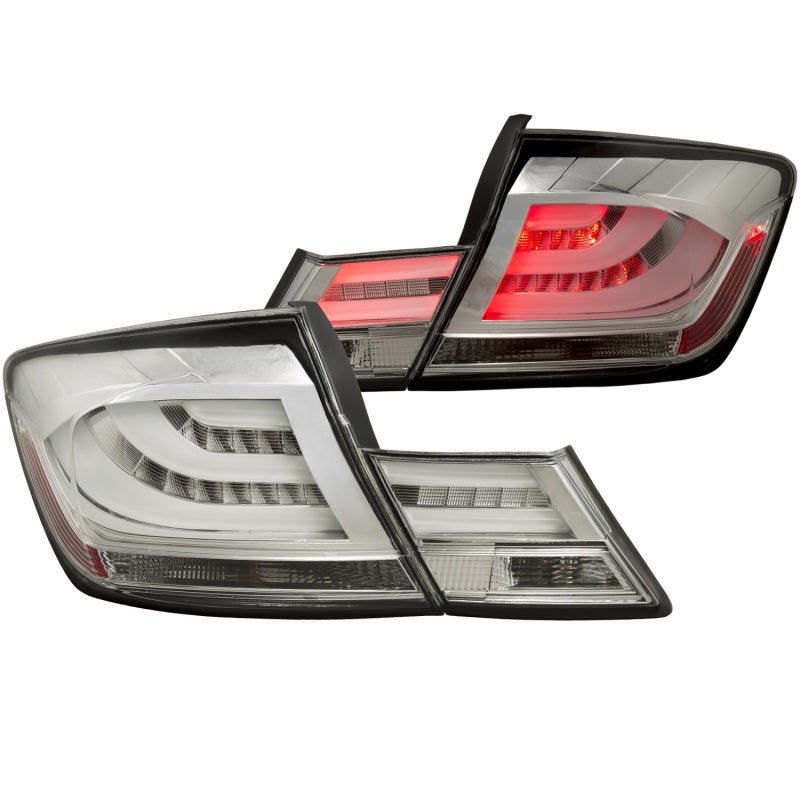 ANZO 2013 - 2015 Honda Civic (excludes hybrid) LED Taillights Chrome - CPC Performance
