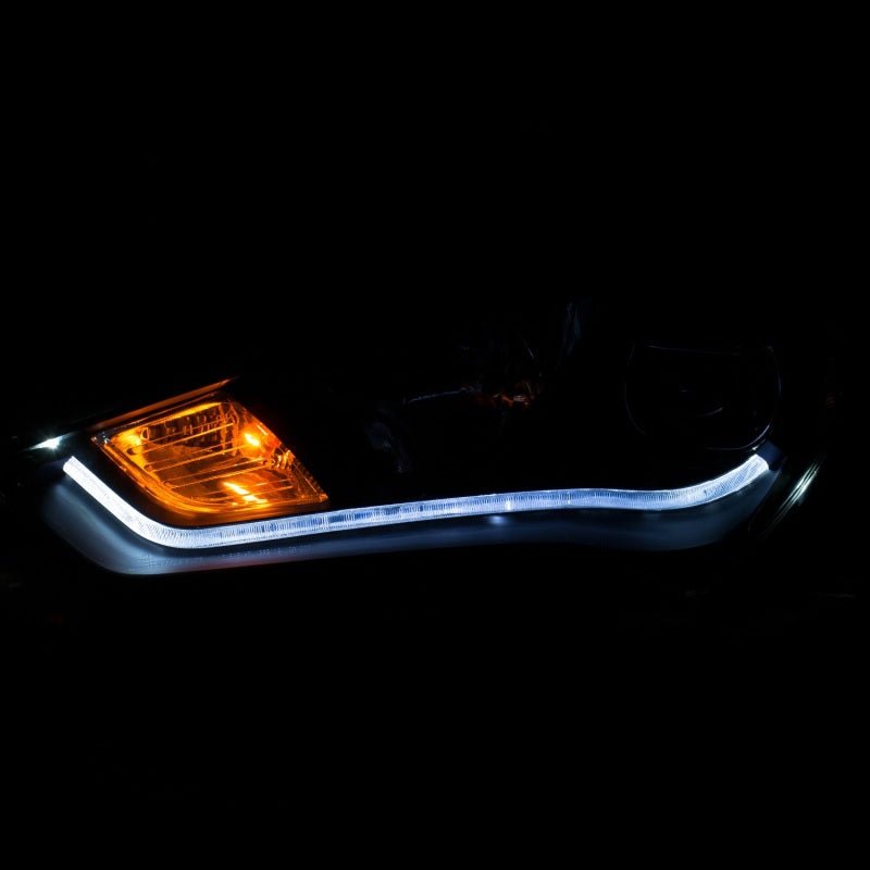 ANZO 2013 - 2015 Hyundai Genesis Projector Headlights w/ Plank Style Design Black (HID Compatible) - CPC Performance