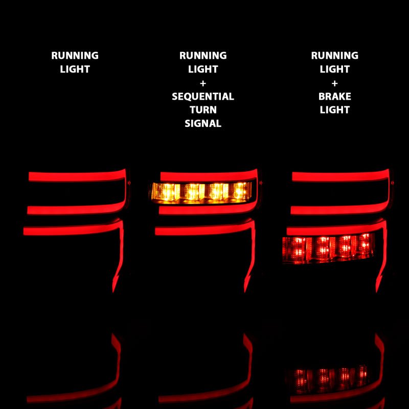 ANZO 2014 - 2020 Toyota 4Runner T.L Black Housing Smoke Lens Red Light Bar W/Sequential - CPC Performance