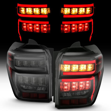 ANZO 2014 - 2020 Toyota 4Runner T.L Black Housing Smoke Lens Red Light Bar W/Sequential - CPC Performance